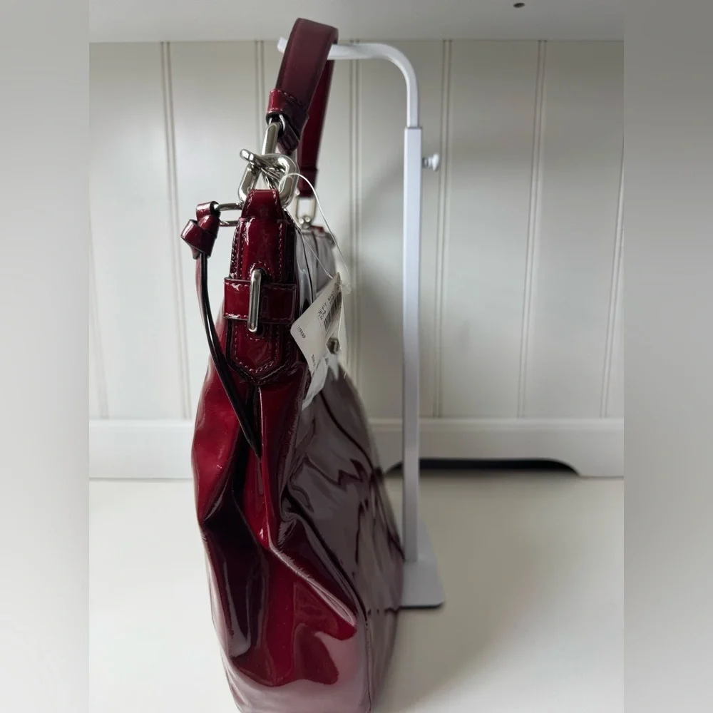 Coach Women’s Chelsea Red Patent Leather Hobo Handbag Purse